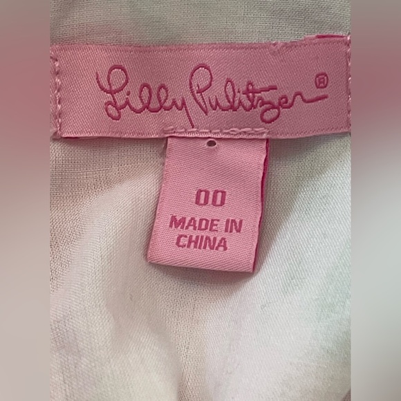 Lilly Pulitzer Cathy Flamingo Pink Don't Give a Cluck Print Shift Dress. - Picture 11 of 14